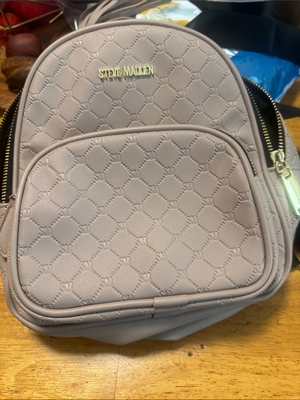 Steve Madden Dusty Pink Quilted Mini Backpack